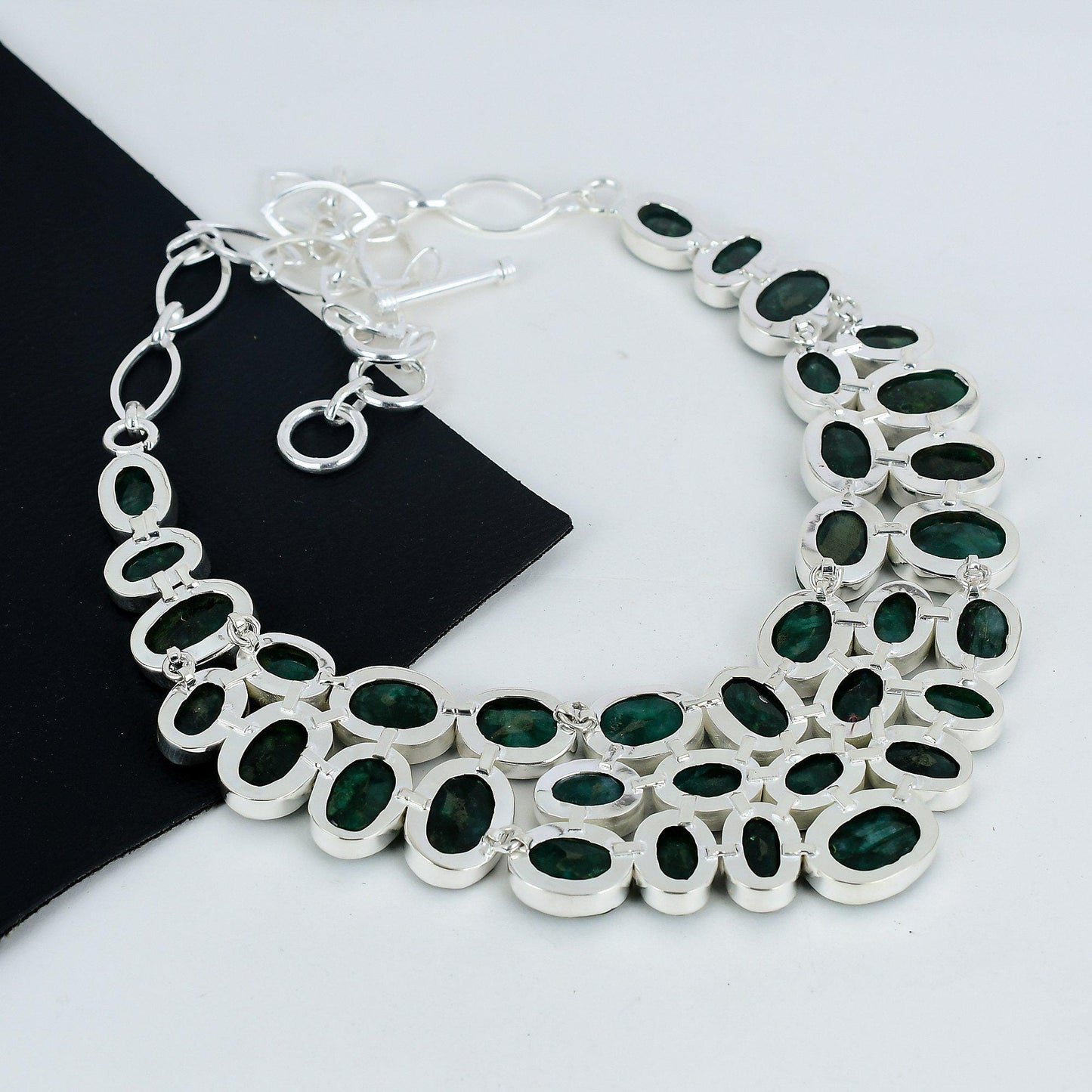 Green Emerald Gemstone Necklace