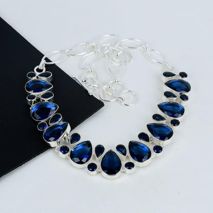 Blue Tanzanite Gemstone Necklace