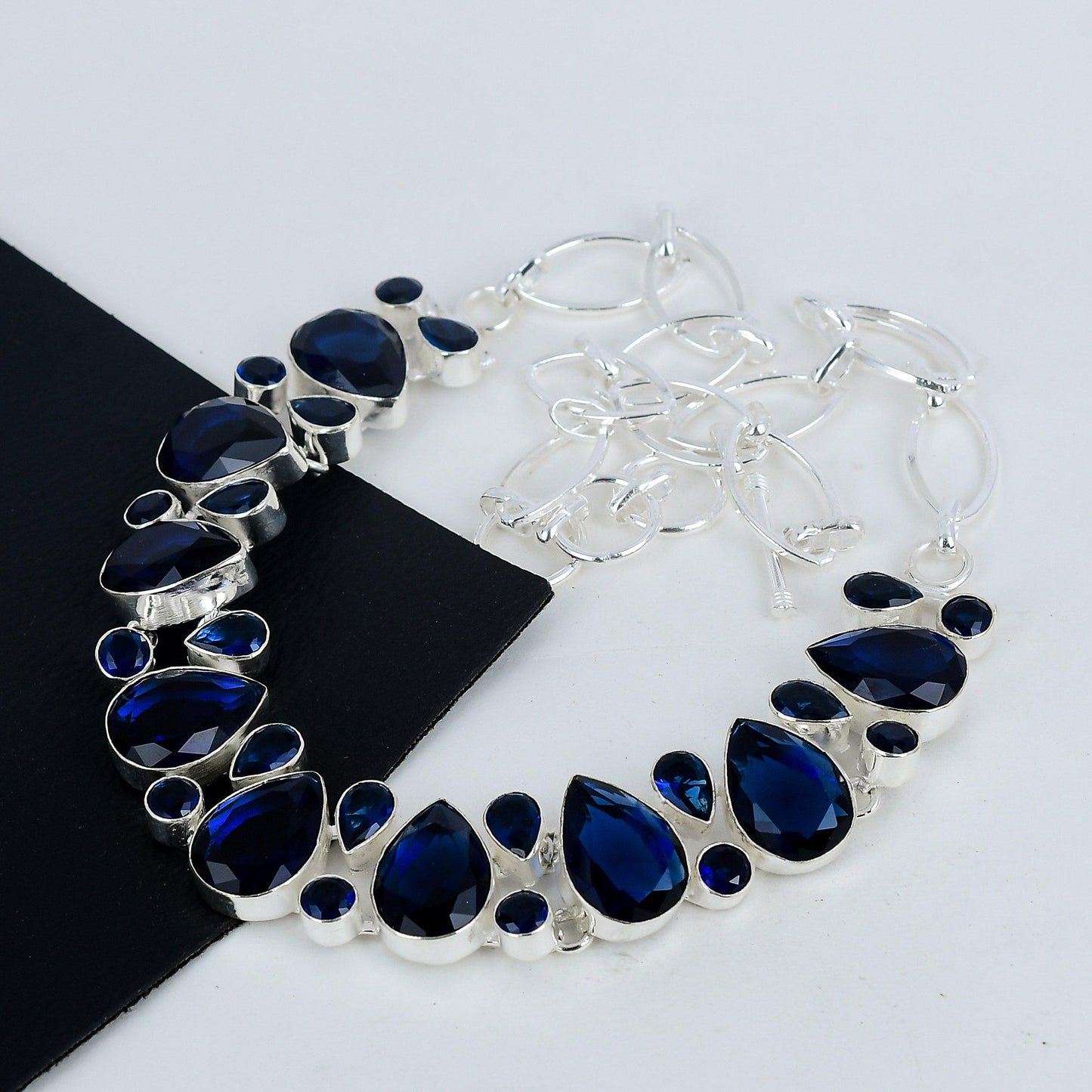 Blue Sapphire Sterling Silver Necklace
