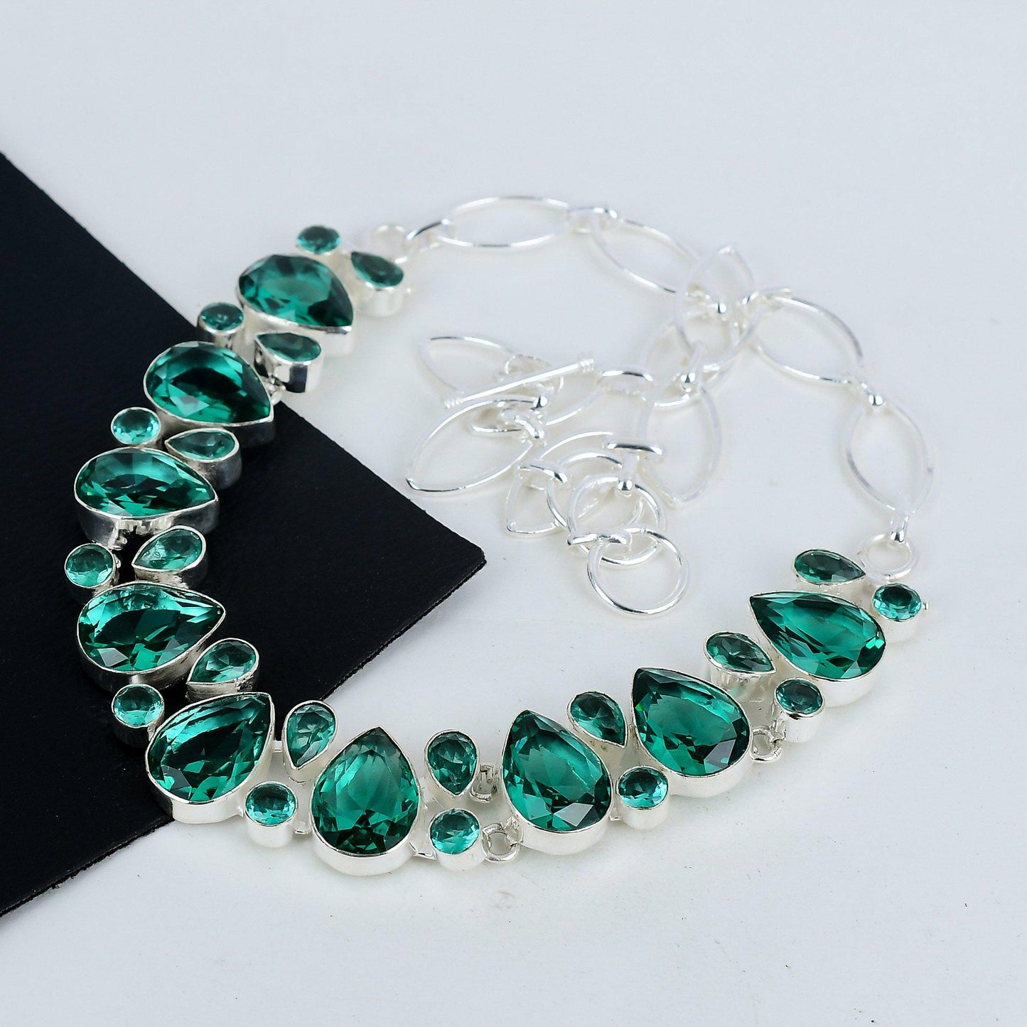 Green Apatite Sterling Silver Necklace