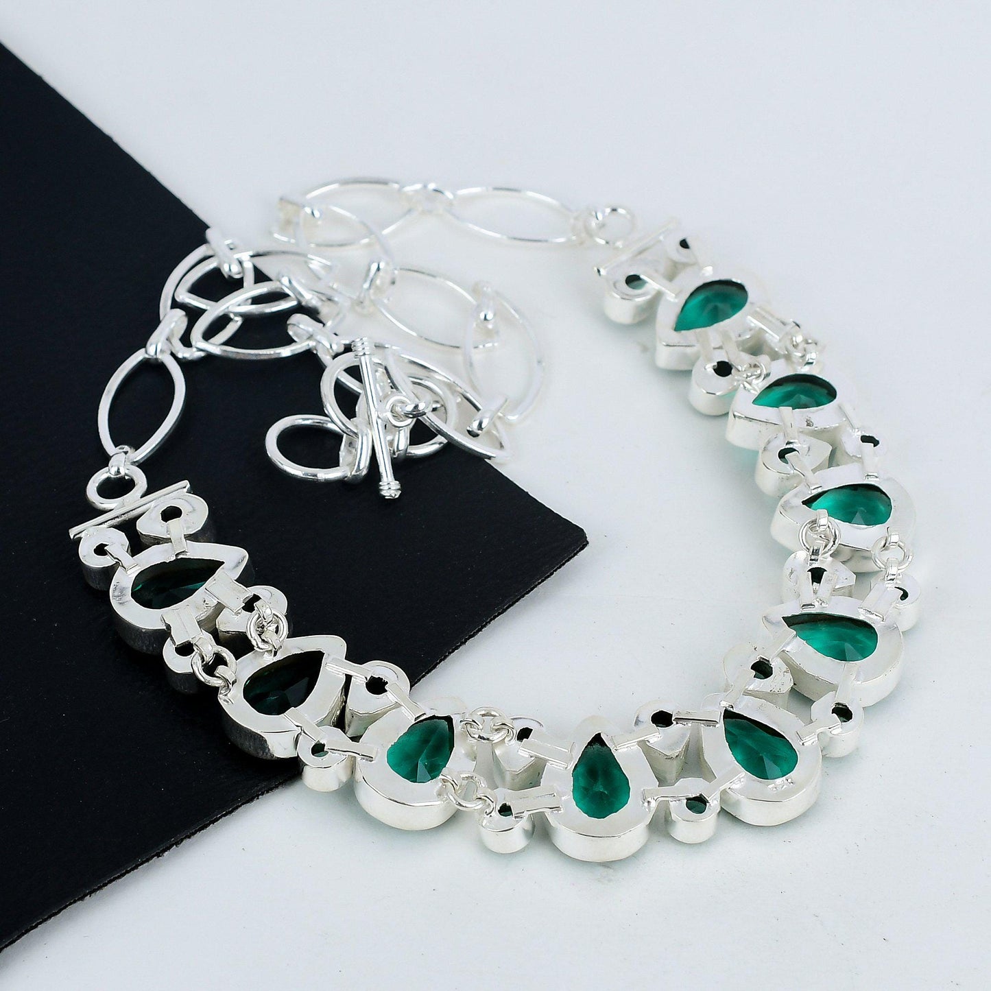 Green Apatite Sterling Silver Necklace