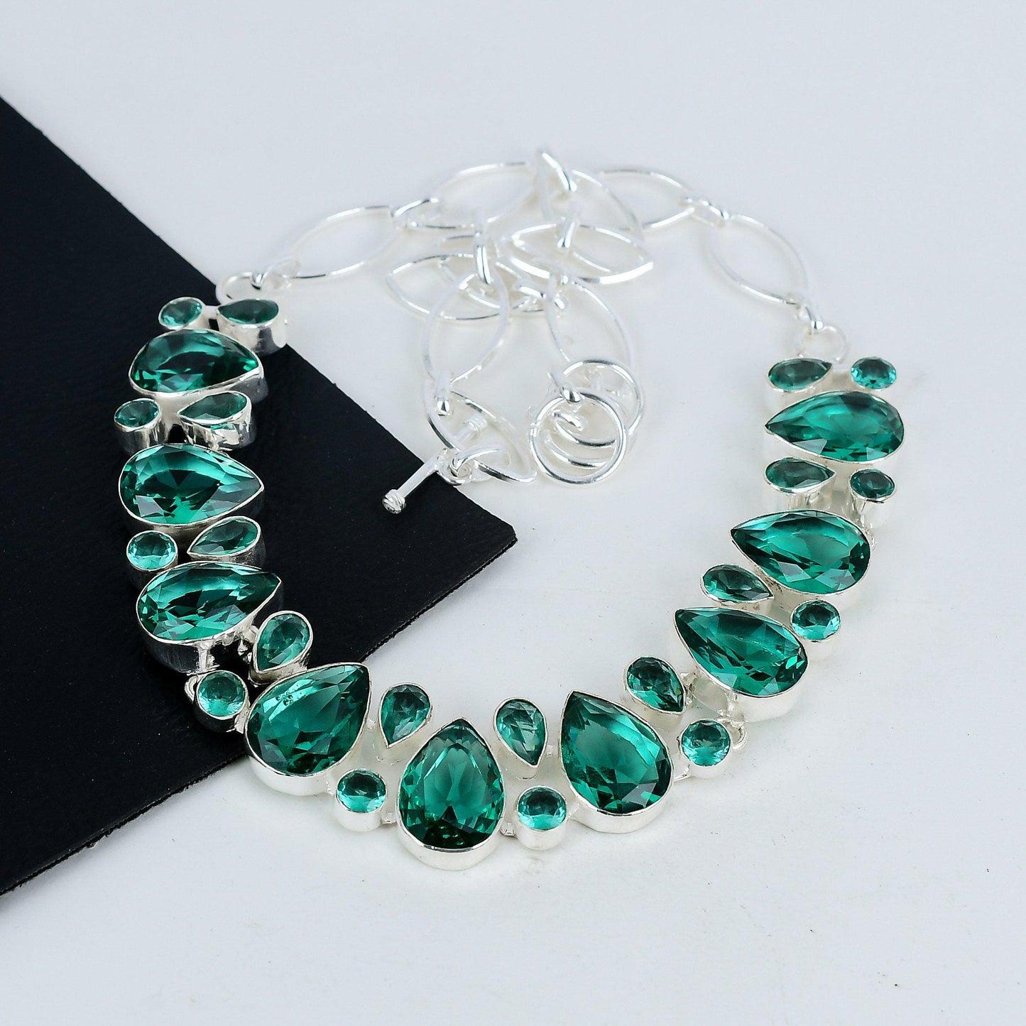 Green Apatite Sterling Silver Necklace