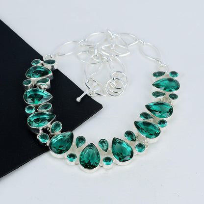 Green Apatite Sterling Silver Necklace