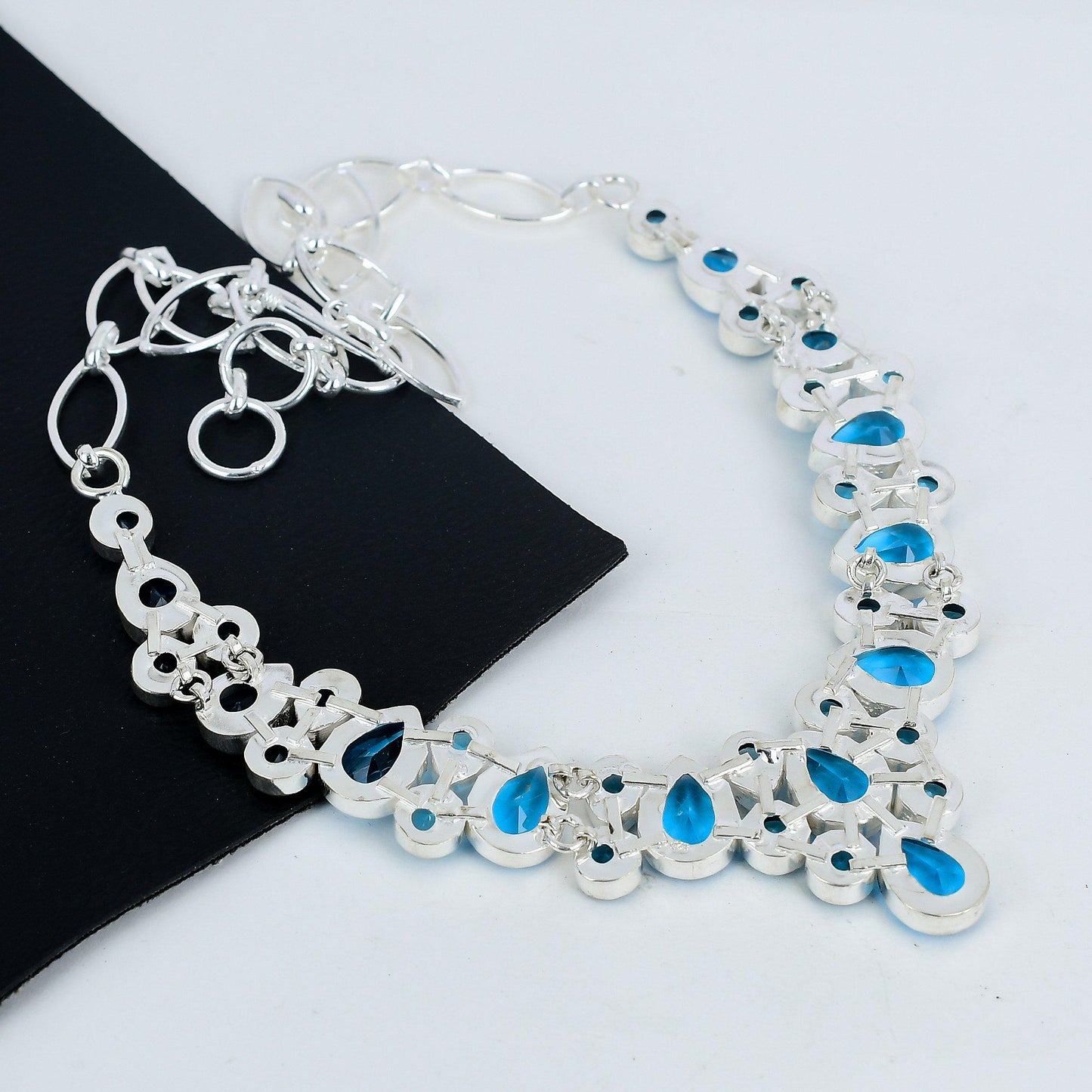 Blue Topaz Gemstone Necklace