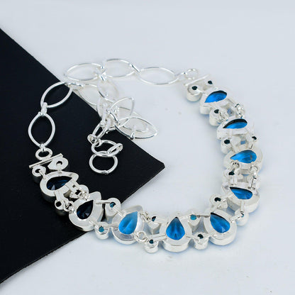 Blue Topaz Sterling Silver Necklace