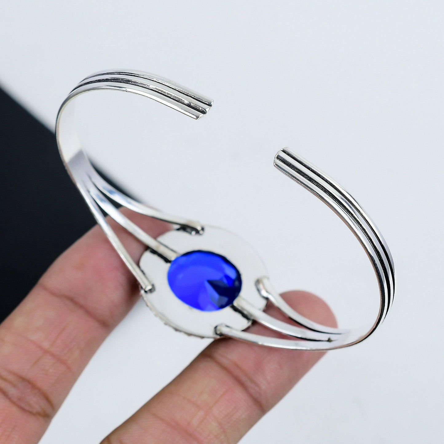 Blue Sapphire Gemstone Bangle
