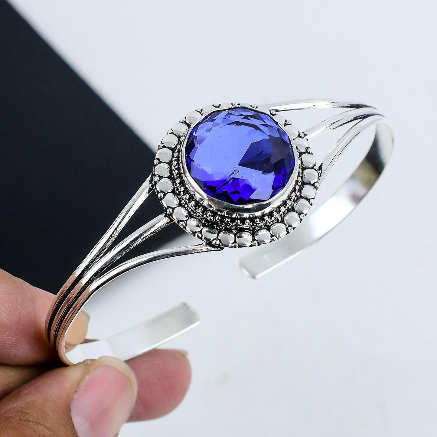 London Blue Topaz Gemstone Bangle