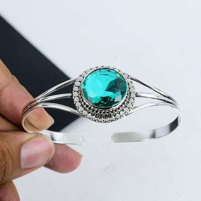 Green Apatite Gemstone Bangle
