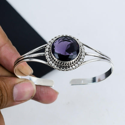 Purple Amethyst Gemstone Bangle