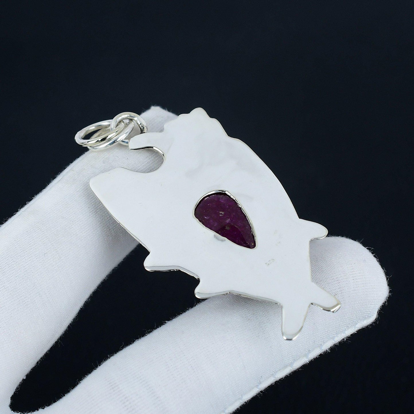 Red Kashmir Ruby Pendant
