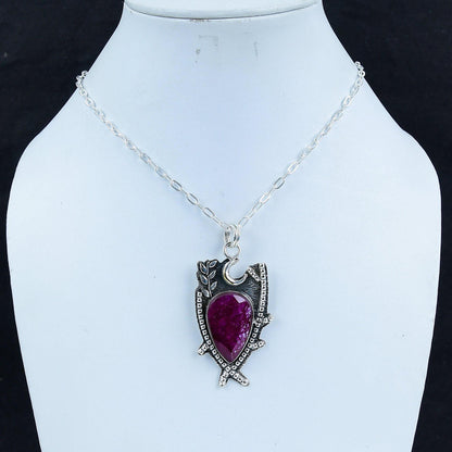 Red Kashmir Ruby Pendant