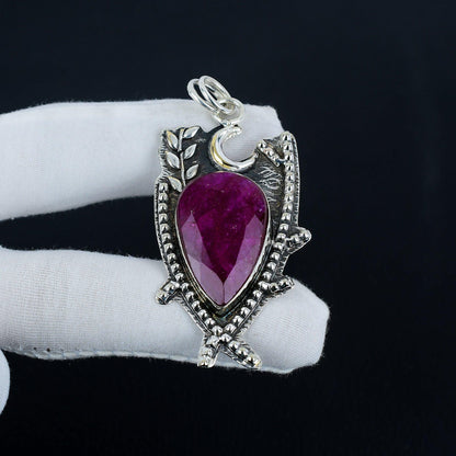 Red Kashmir Ruby Pendant