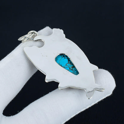 Blue Turquoise Gemstone Pendant