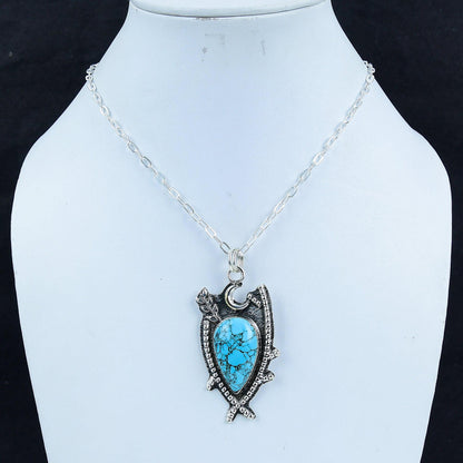Blue Turquoise Gemstone Pendant