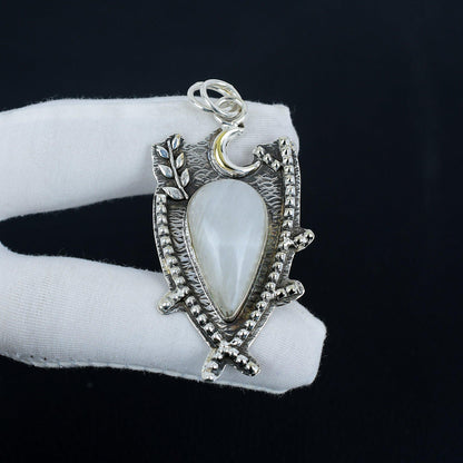 White Scolecite Gemstone Pendant