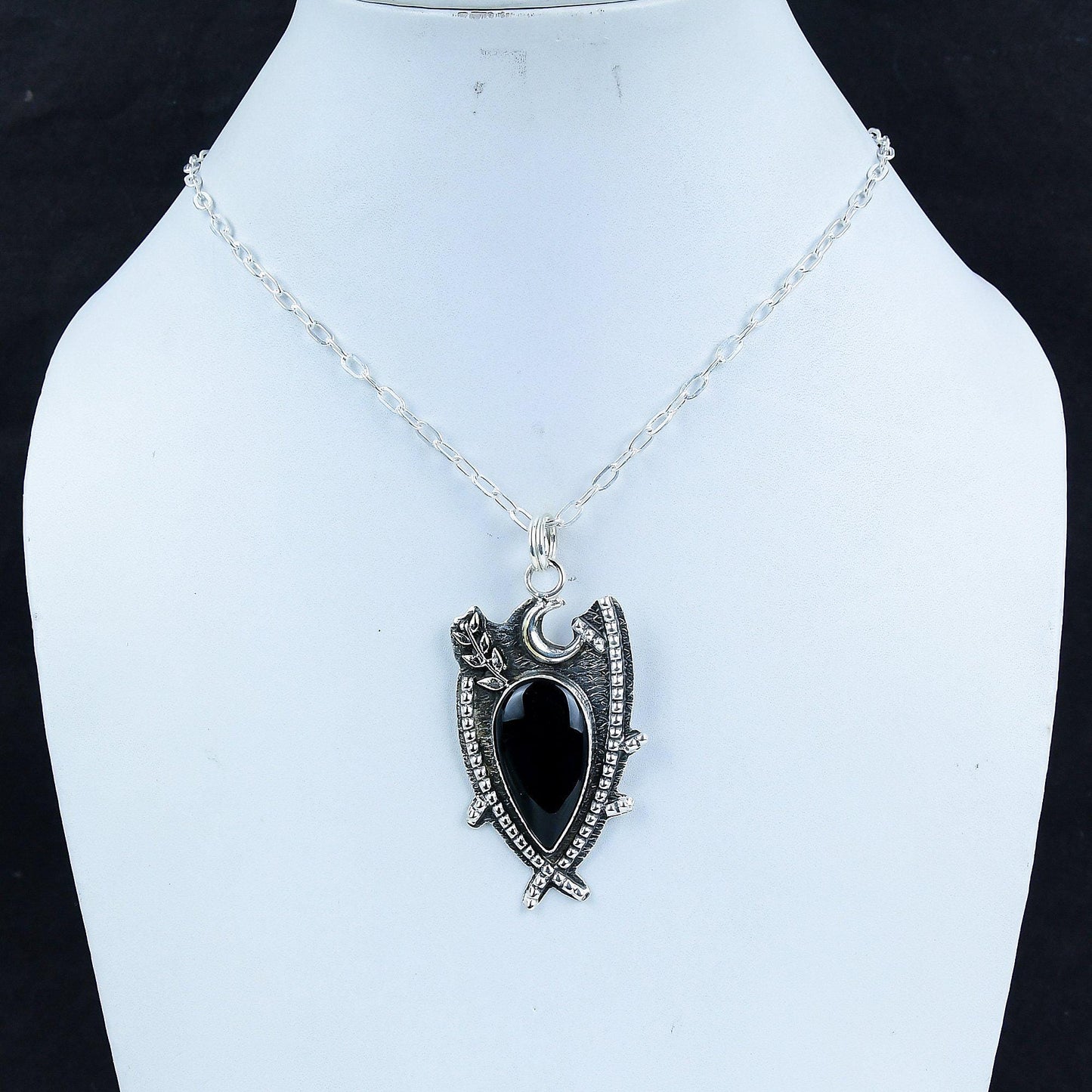 Black Onyx Gemstone Pendant
