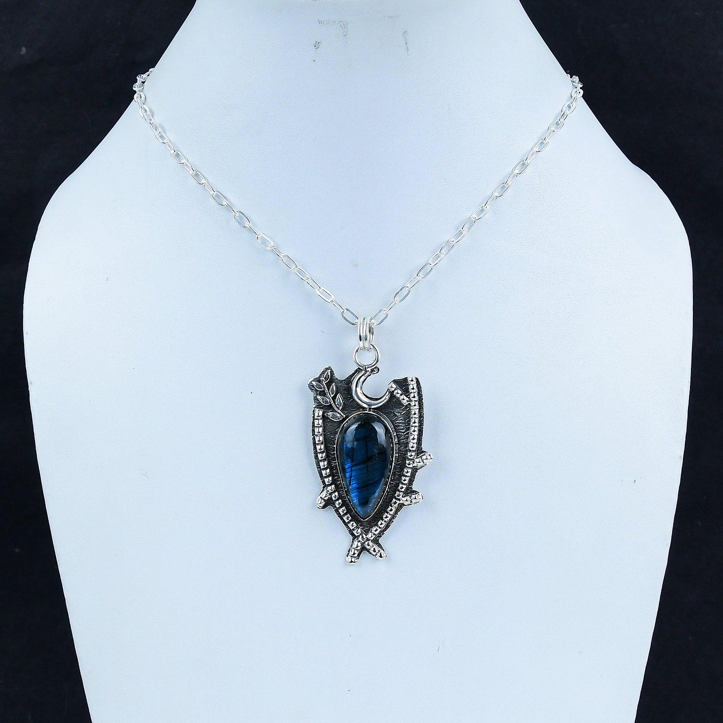 Blue Labradorite Gemstone Pendant