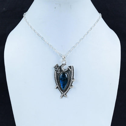 Blue Labradorite Gemstone Pendant