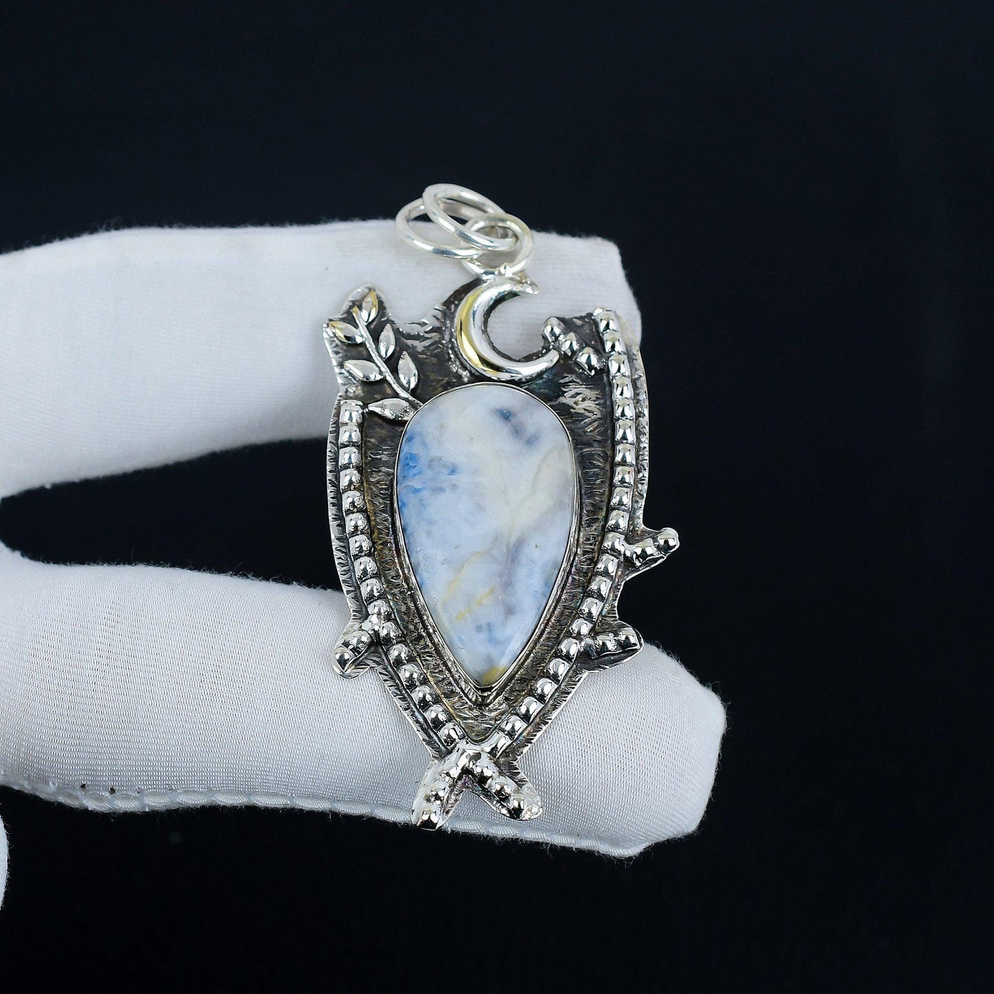 Blue Scheelite Gemstone Pendant