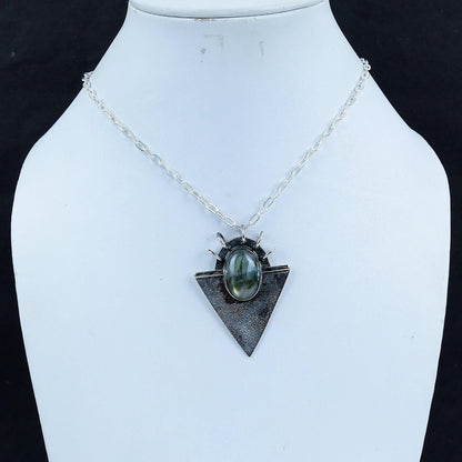 Blue Labradorite Gemstone Pendant