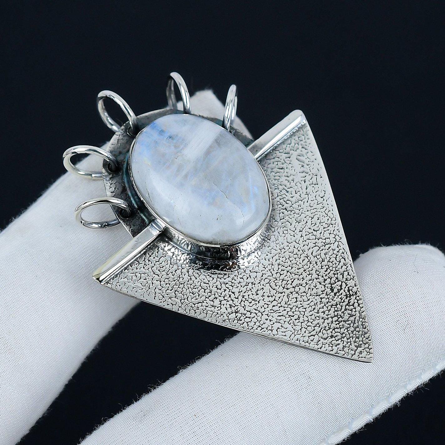White Moonstone Gemstone Pendant