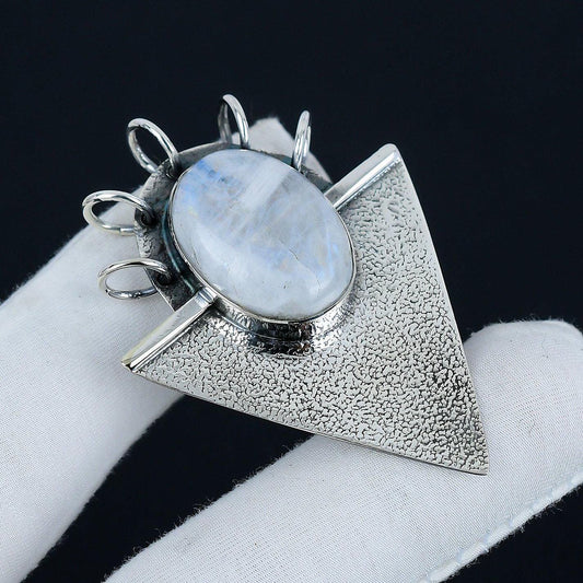 White Moonstone Gemstone Pendant