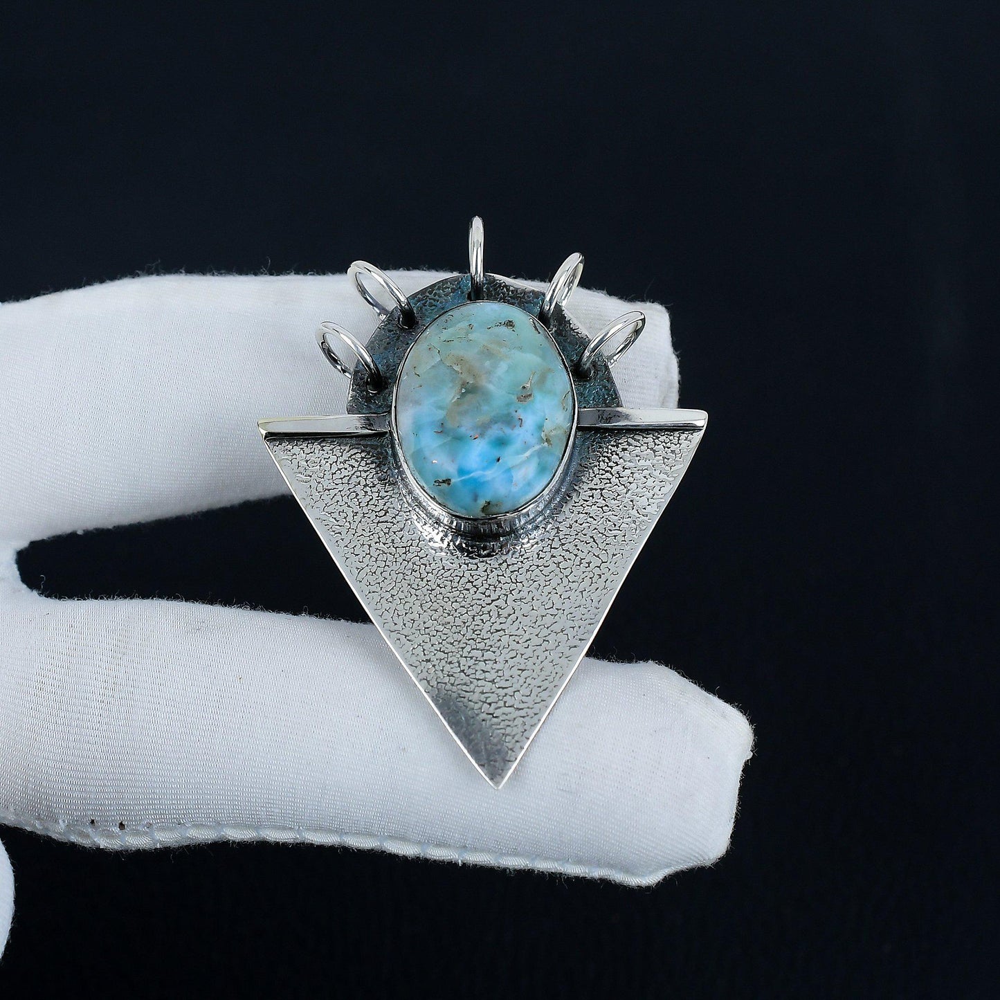 Blue Larimar Gemstone Pendant