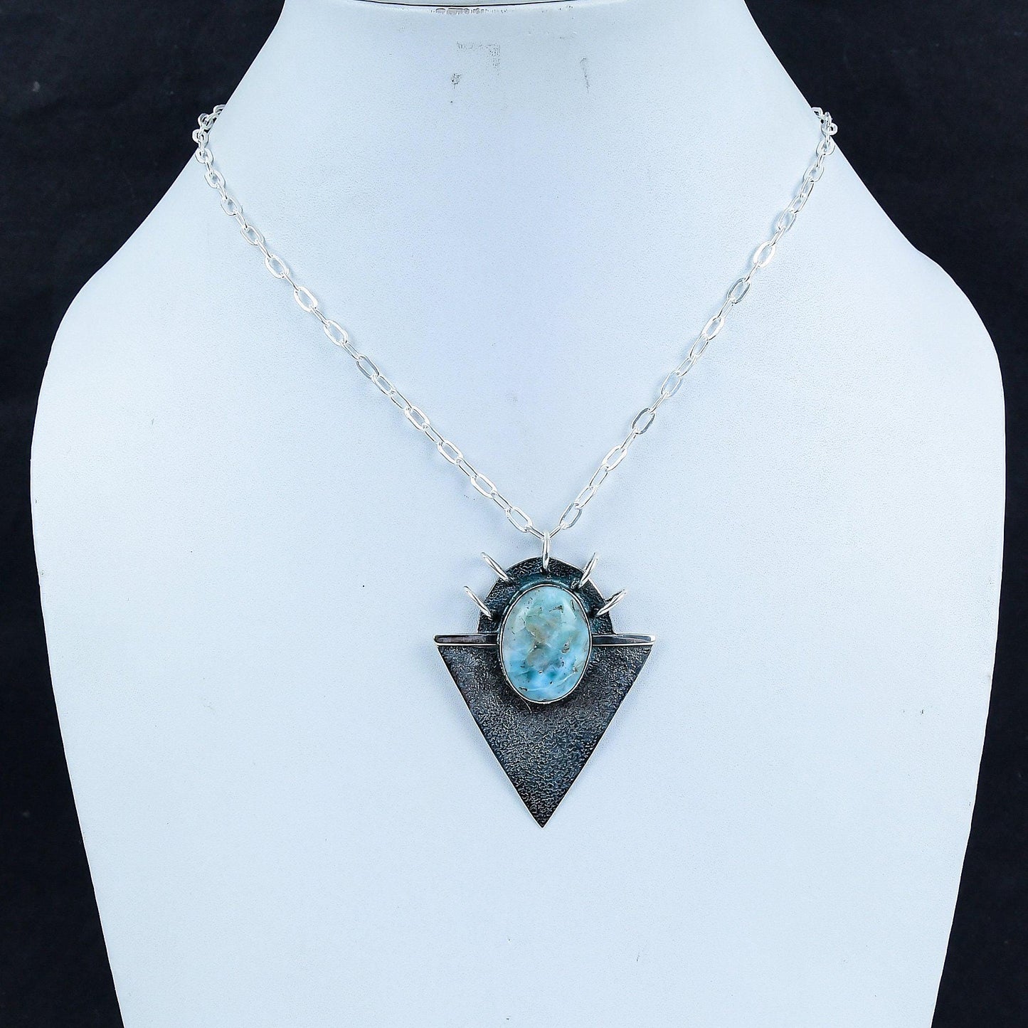 Blue Larimar Gemstone Pendant