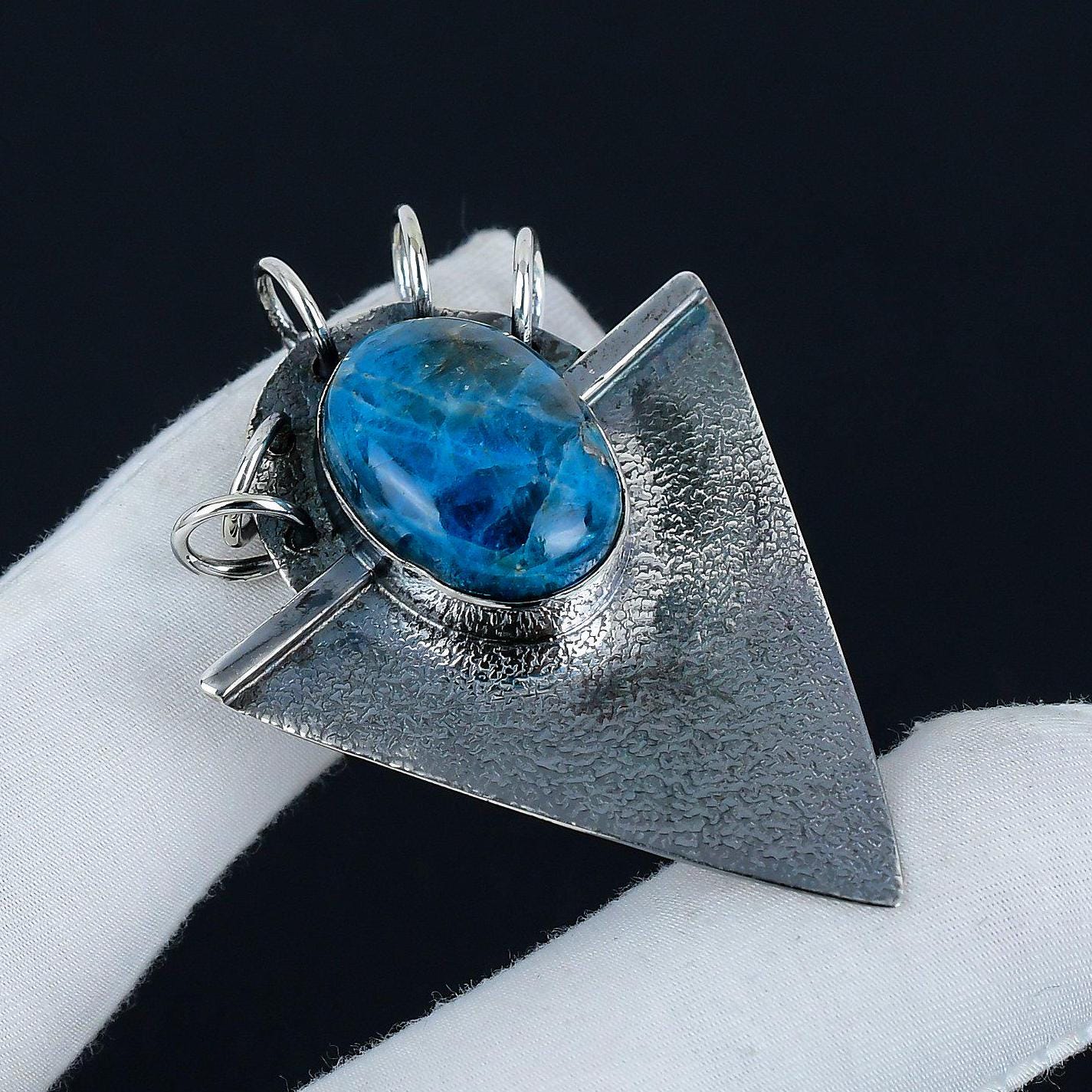 Blue Apatite Gemstone Pendant