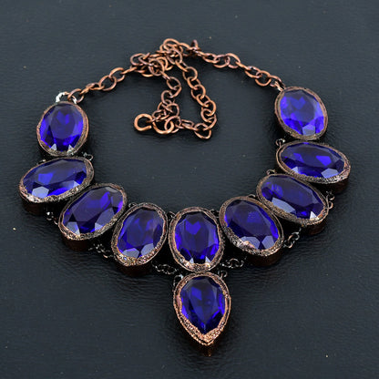 Blue Tanzanite Gemstone Necklace