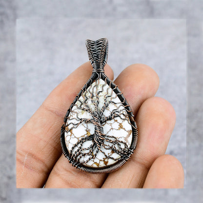 Copper Brown Wild Horse Jasper Gemstone Pendant