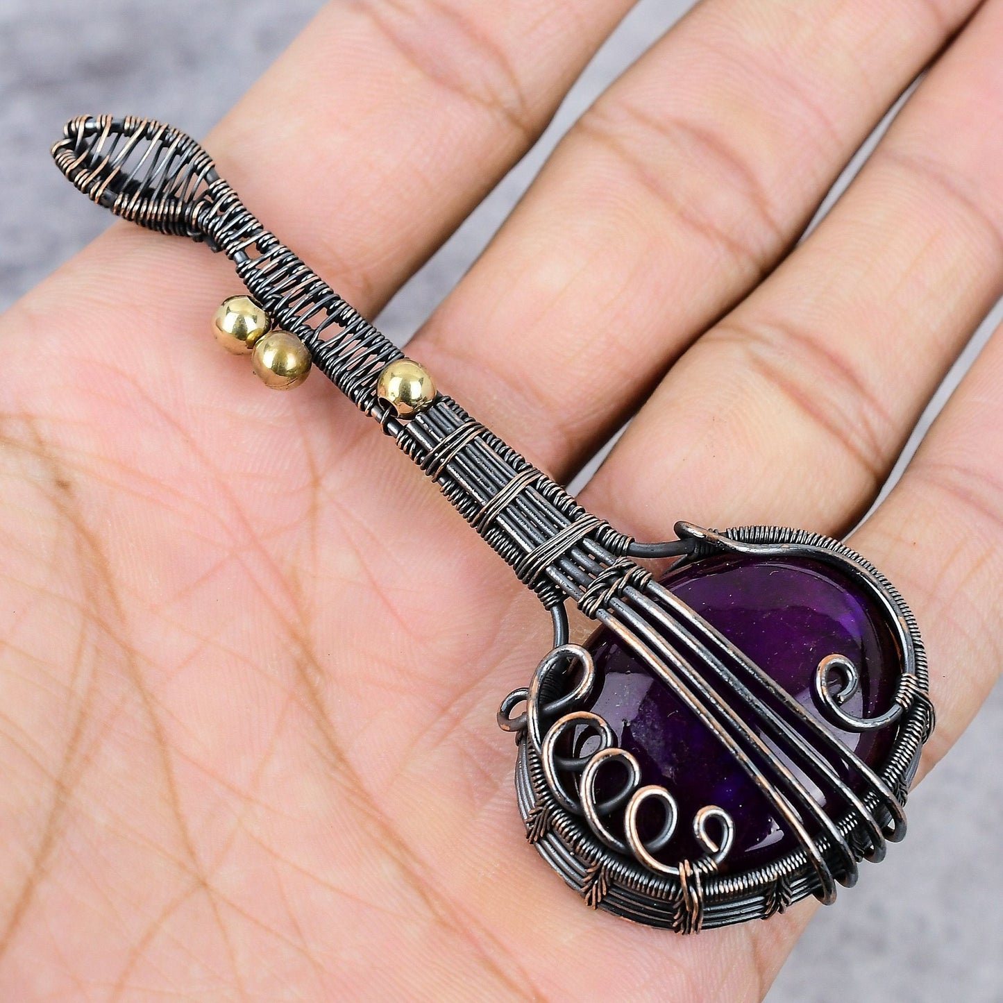 Pink Labradorite Gemstone Pendant