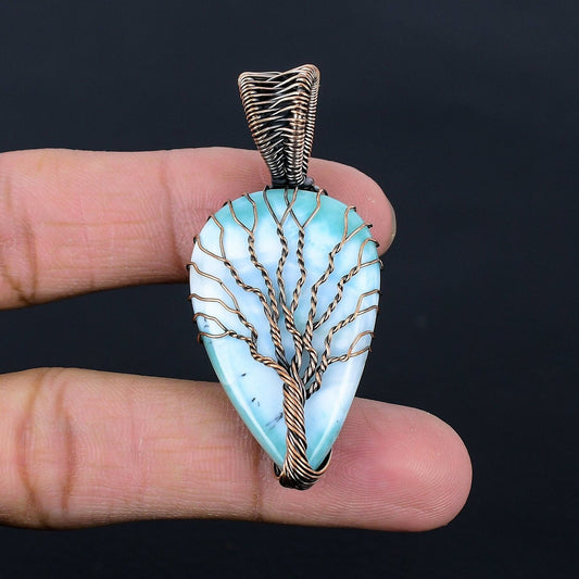 Blue Larimar Gemstone Pendant