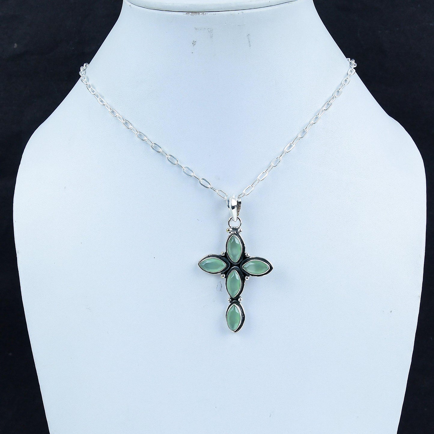 Green Chalcedony Gemstone Pendant