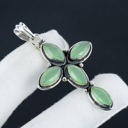 Green Chalcedony Gemstone Pendant