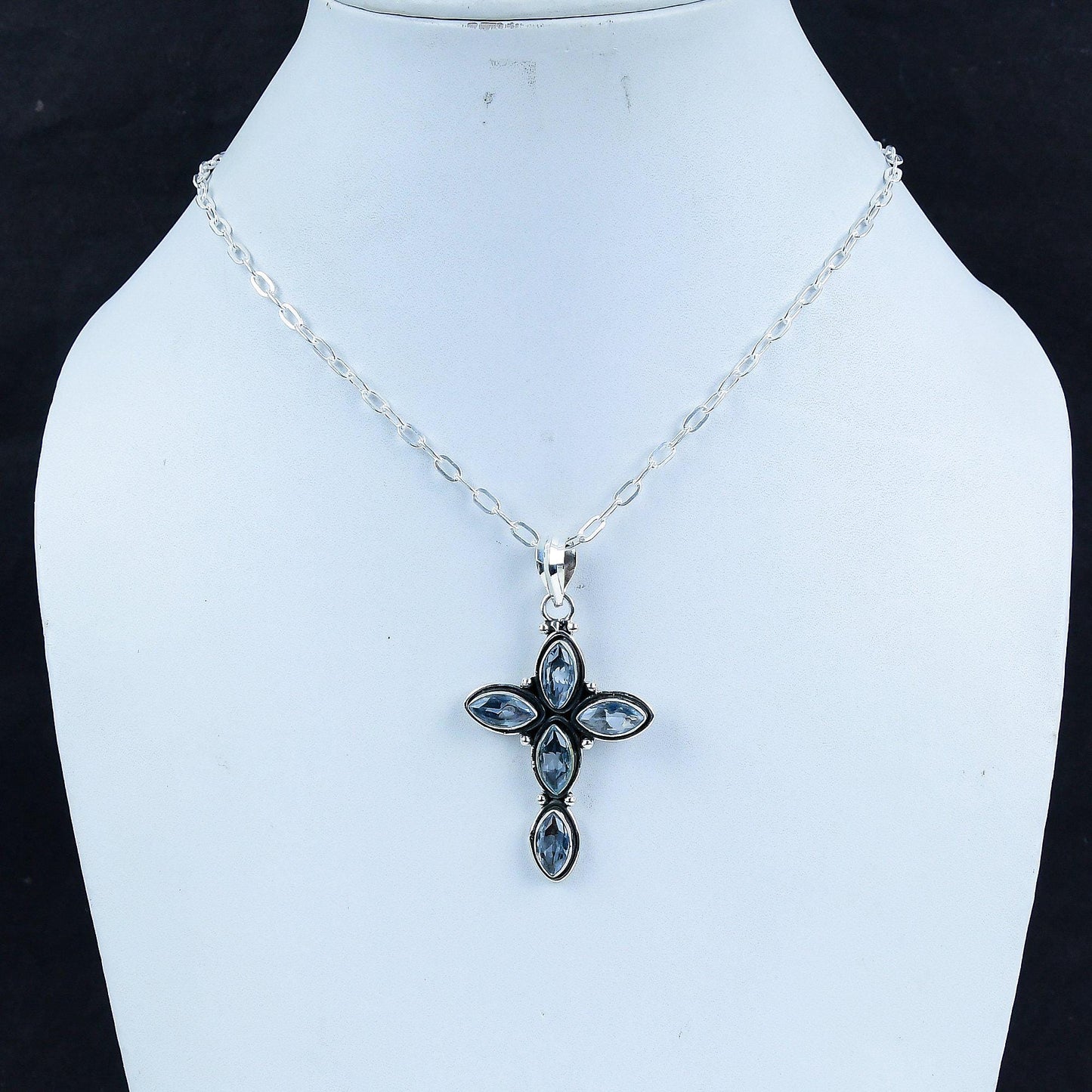 Aquamarine Blue Gemstone Pendant