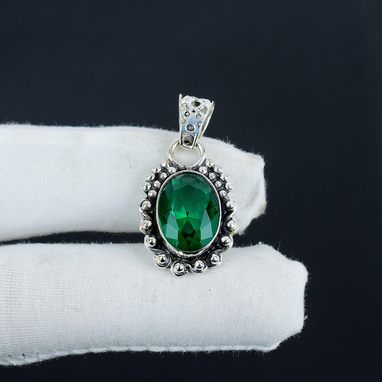 Green Apatite Gemstone Pendant