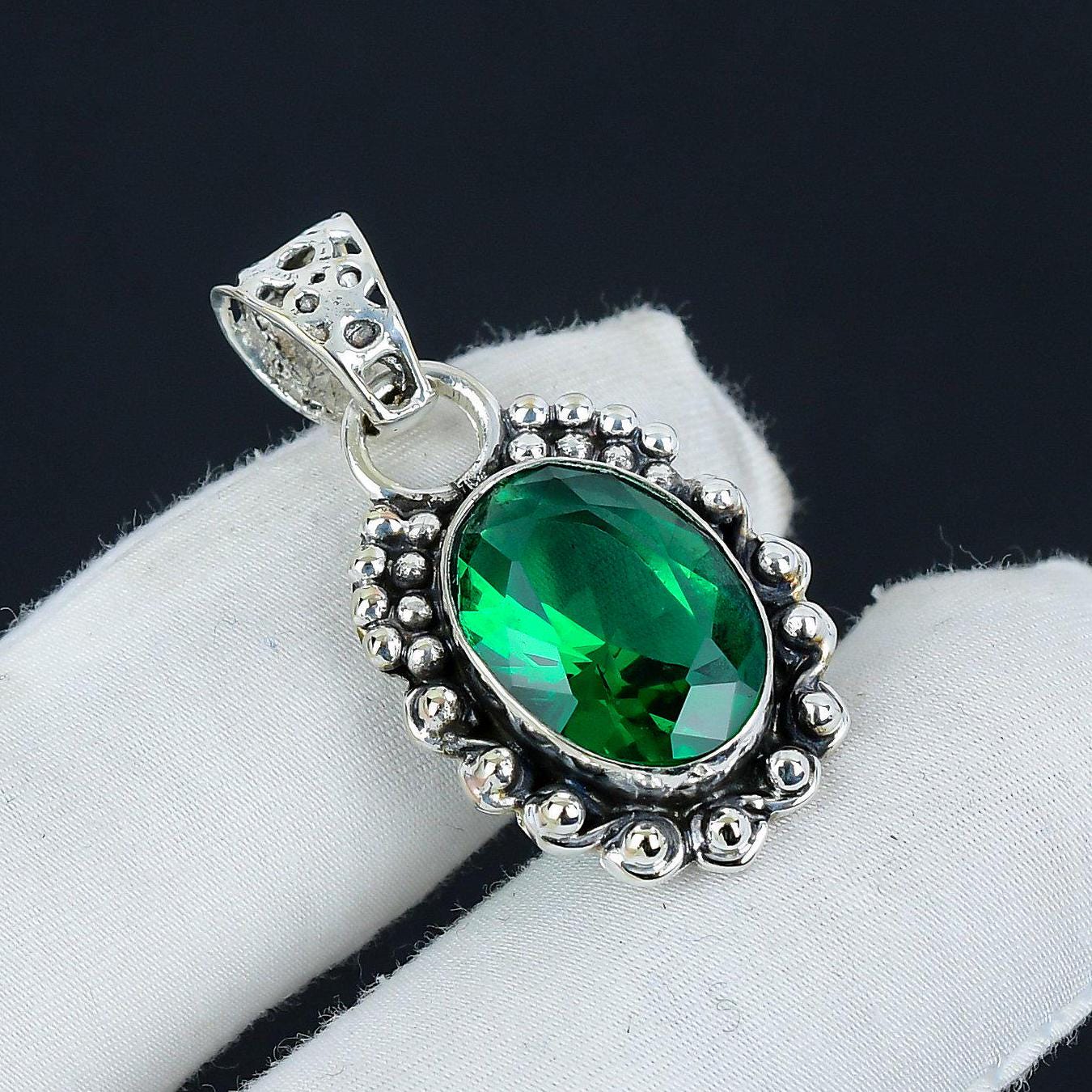 Green Apatite Gemstone Pendant