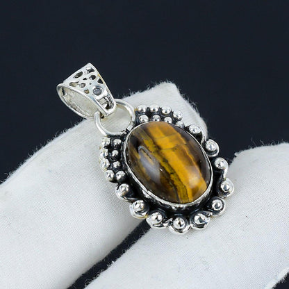 Golden Brown Tiger Eye Gemstone Pendant