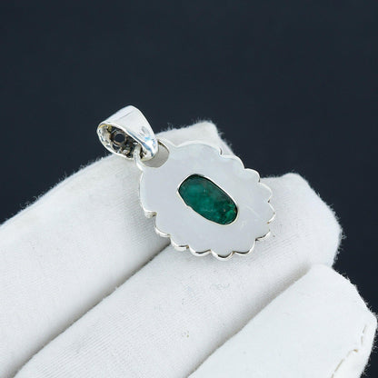 Green Emerald Gemstone Pendant