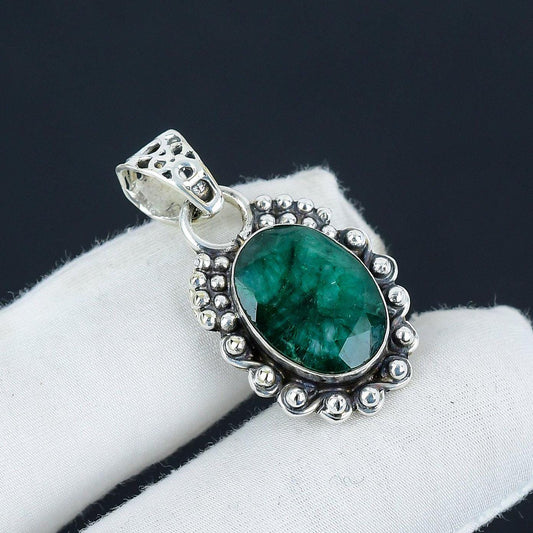 Green Emerald Gemstone Pendant