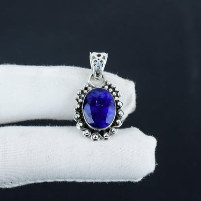 Blue Sapphire Gemstone Pendant