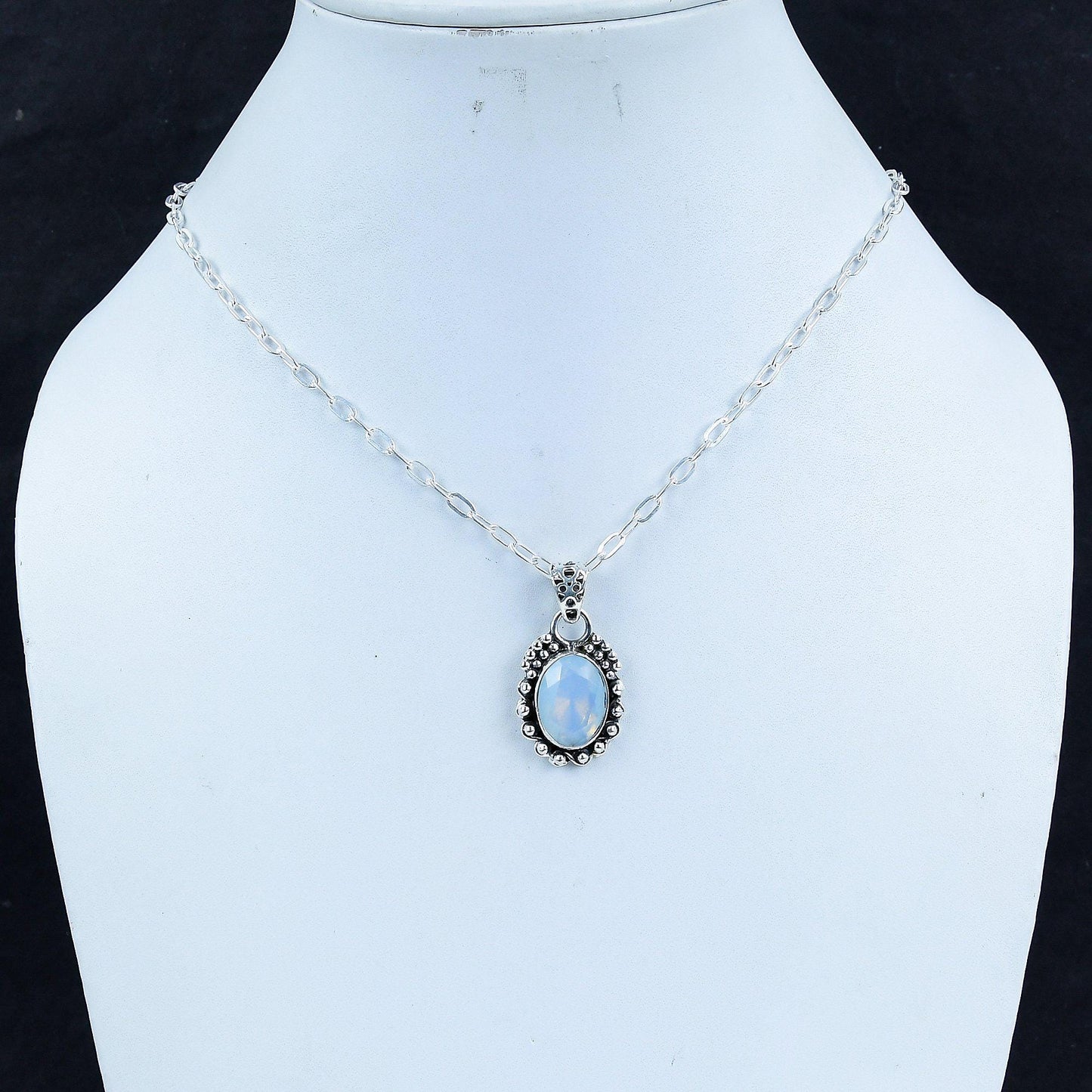 Milky White Opal Gemstone Pendant