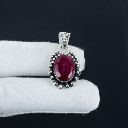 Red Ruby Gemstone Pendant