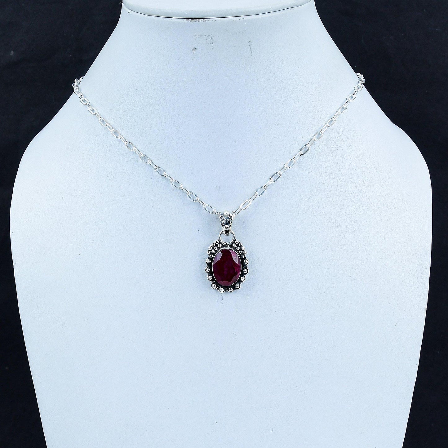 Red Ruby Gemstone Pendant