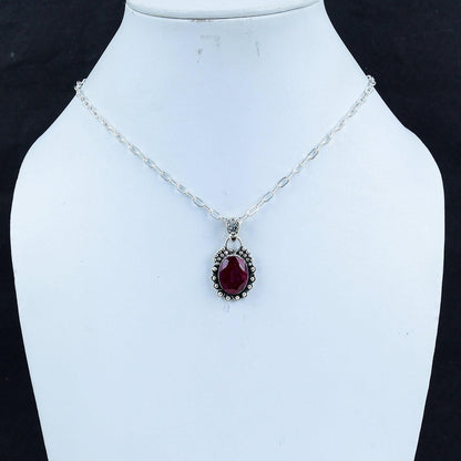 Red Ruby Gemstone Pendant