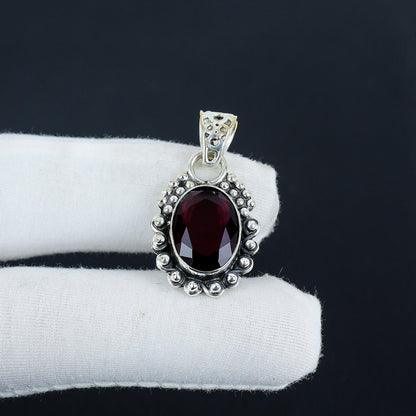 Red Garnet Gemstone Pendant