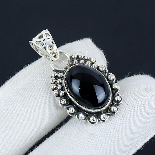 Black Onyx Gemstone Pendant