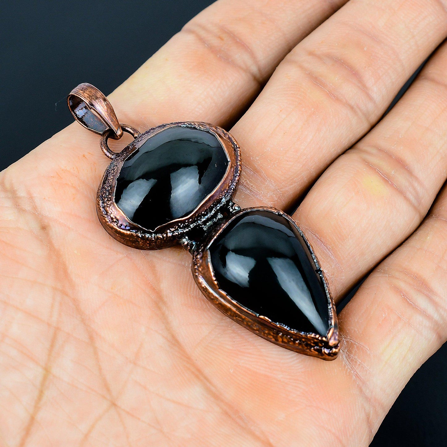 Black Obsidian Gemstone Pendant