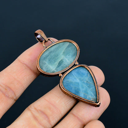 Blue Aquamarine Gemstone Pendant
